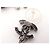 NUOVE ORECCHINI CHANEL LOGO CC E PERLA NERA METALLO ARGENTO - vista 6