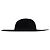 Sombrero de ala ancha en lana negra con cinta Saint Laurent - vista 3