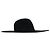 Sombrero de ala ancha en lana negra con cinta Saint Laurent - vista 4
