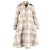 Abrigo de cuadros con cinturón de Acne Studios en lana de alpaca marrón Castaño