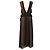 Vestido maxi plissado com decote profundo Chloé em chiffon de seda marrom e preto - vista 3