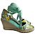 Pumps con zeppa in espadrille in satin multicolore con lacci Emilio Pucci
