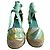 Pumps con zeppa in espadrille in satin multicolore con lacci Emilio Pucci - vista 2