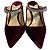 Mule con tacco in velluto bordeaux decorate con cristalli Bing di Jimmy Choo - vista 2