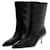 Autre Marque NON SIGNE / UNSIGNED Ankle boots T.EU 39.5 Patent leather Black  ref.1974177