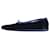 Autre Marque Dark blue velvet ballet flats - size EU 37  ref.1974379