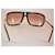 Lunettes de soleil oversize Yves Saint Laurent YSL 2200/S Marron Doré  - vue 5
