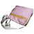 Borsa a tracolla incrociata in nylon tessuto rosa con logo Prada Beige - vista 2