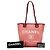 Chanel Rote Mini-Deauville-Tasche aus Mischfasern Bordeaux - Ansicht 8