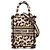 Book Tote Borsa verticale in tela ricamata leopardata Mizza Mini marrone Dior