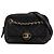 Camera Bolsa de câmera em couro de cordeiro matelassado preto CC da Chanel