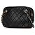 Camera Bolsa de câmera em couro de cordeiro matelassado preto CC da Chanel - vista 2