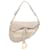 Dior Pink Embroidered Canvas Stripes Saddle Bag Cloth Cloth  ref.1975937