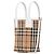 Tote Burberry Beige Mini House Check Canvas London - vista 2