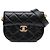 Chanel Messenger Rotondo in Pelle Trapuntata Nera CC Nero