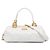 Chanel White Métiers d'Art CC Tasche aus gestepptem Lammleder mit Obergriff Weiß