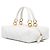 Chanel White Métiers d'Art CC Tasche aus gestepptem Lammleder mit Obergriff Weiß - Ansicht 2