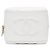 Chanel White Métiers d'Art CC Tasche aus gestepptem Lammleder mit Obergriff Weiß - Ansicht 3