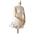 Chanel White Métiers d'Art CC Tasche aus gestepptem Lammleder mit Obergriff Weiß - Ansicht 9