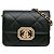 Chanel schwarzer gesteppter Kalbsleder-Kartenhalter mit Strass