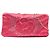 Clutch de cetim rosa Chanel com camélia de diamante e corrente