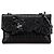 Borsa a spalla Chanel Black Choco Bar in pelle di vitello Camelia No. 5 CC Nero