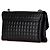 Borsa a spalla Chanel Black Choco Bar in pelle di vitello Camelia No. 5 CC Nero - vista 2