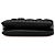 Borsa a spalla Chanel Black Choco Bar in pelle di vitello Camelia No. 5 CC Nero - vista 3