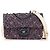 Chanel Blau Mini Rechteckige Tweed Einfache Klappe Roh