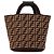 Fendi Braune Zucca Cashmere Einkaufstasche