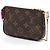 Mini Pochette Accessori Animazione di Natale Louis Vuitton con orsi marroni in monogramma sugli sci Marrone - vista 2
