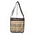 Borsa a tracolla Burberry Haymarket Check marrone/beige