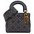 Dior Mini Denim Cannage Studded Morbido Lady Dior Blu Blu navy