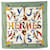 Hermès White Alphabet III Silk Scarf Cloth  ref.1977816
