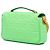Fendi Baguette Midi in pelle con stampa Zucca verde e catena Verde chiaro - vista 2