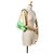 Fendi Baguette Midi in pelle con stampa Zucca verde e catena Verde chiaro - vista 7