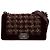 Chanel Rosso Vecchio Medio in Velluto e Tweed Boy Flap Bordò