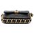 Chanel Negro Pequeño Flap de Cuero Acolchado con Cadena de Marco - vista 3