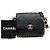 Chanel Negro Pequeño Flap de Cuero Acolchado con Cadena de Marco - vista 7