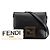 Fendi Borsa a tracolla in pelle nera con cristalli Fab Nero - vista 8