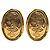 Orecchini a clip in oro placcato CC corona Chanel D'oro