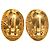 Orecchini a clip in oro placcato CC corona Chanel D'oro - vista 2