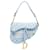 Dior Blue Oblique Embroidered Canvas Saddle Bag Light blue Cloth Cloth  ref.1978489