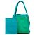 Borsa da spiaggia Hermès Green Toile Lindy GM Verde - vista 10