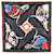 Hermès Black Fleurs de L'Opera Silk Scarf Cloth  ref.1978630