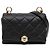 Chanel Mini Nera in Pelle Trapuntata con Perle CC Accordion Nero
