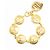Pulsera medallón CC Rue Cambon chapada en oro Chanel Dorado