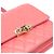 Wallet On Chain Cartera Chanel de caviar acolchado rosa con cadena dorada - vista 9