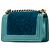 Chanel Blue Small Bicolor Shearling Boy Flap Turchese - vista 2