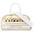 Dior Gold Medium Padded Etoile Leather Vibe Zip Bowling Bag Golden Pony-style calfskin  ref.1979064